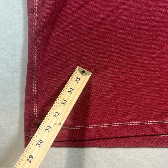 Johnston & Murphy Heather Red Size Medium Soft Cotton Polo Shirt Short Sleeve - Picture 5 of 6